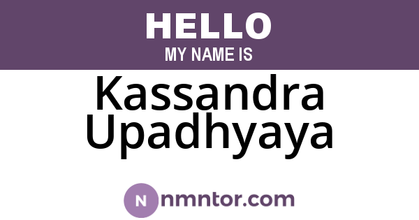 Kassandra Upadhyaya