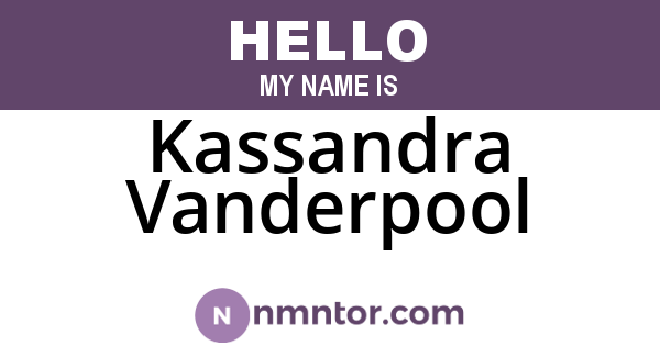 Kassandra Vanderpool