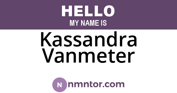 Kassandra Vanmeter