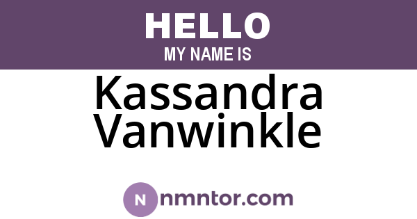 Kassandra Vanwinkle