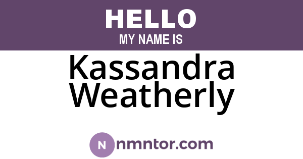 Kassandra Weatherly