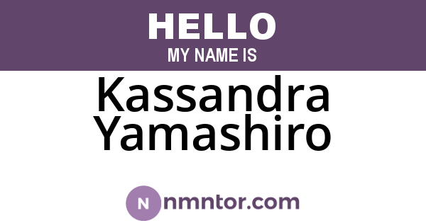 Kassandra Yamashiro