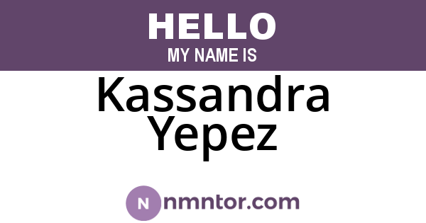 Kassandra Yepez