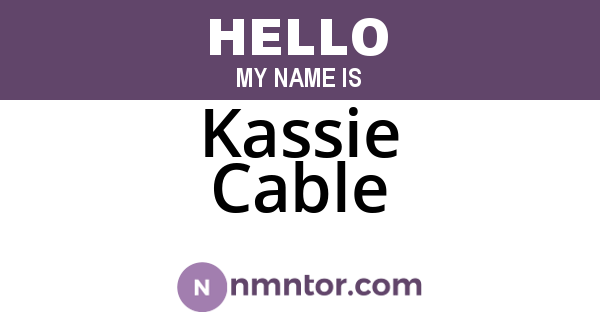 Kassie Cable