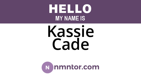 Kassie Cade
