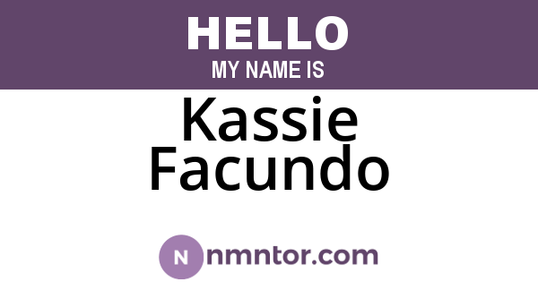 Kassie Facundo