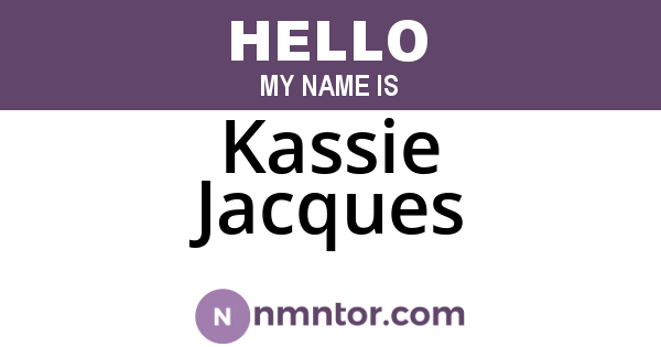Kassie Jacques