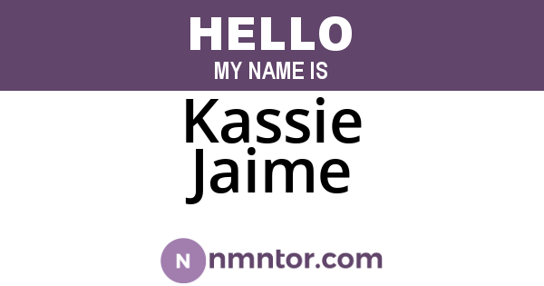 Kassie Jaime