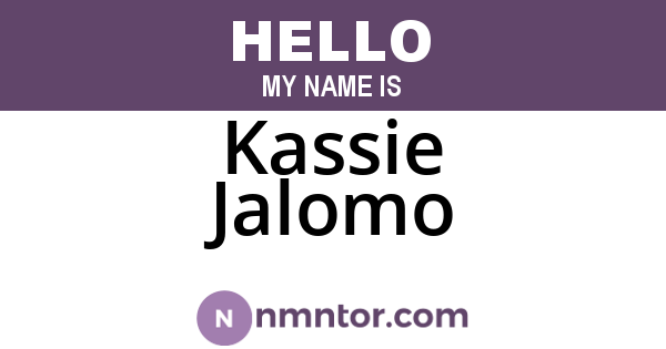 Kassie Jalomo