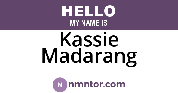 Kassie Madarang