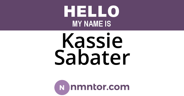 Kassie Sabater