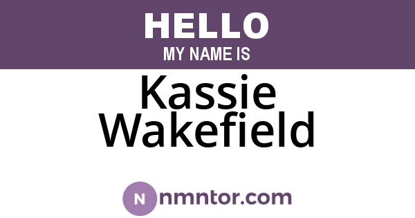 Kassie Wakefield