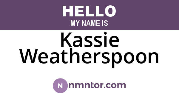 Kassie Weatherspoon