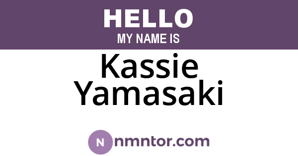 Kassie Yamasaki