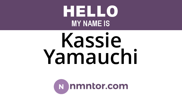 Kassie Yamauchi
