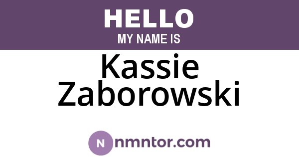 Kassie Zaborowski