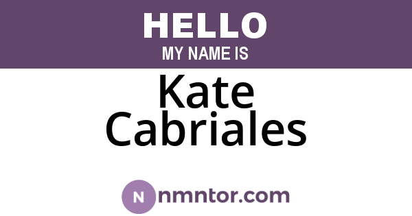 Kate Cabriales
