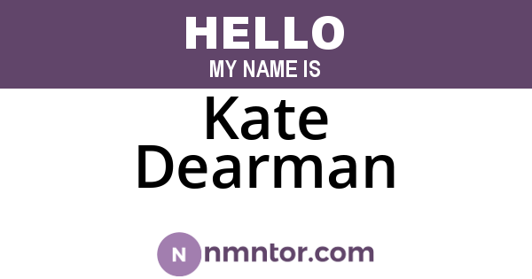 Kate Dearman