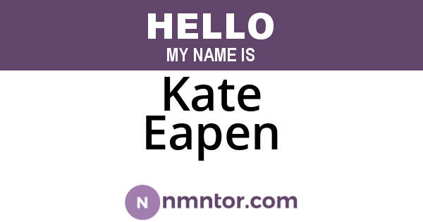 Kate Eapen