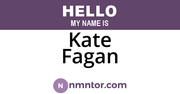 Kate Fagan