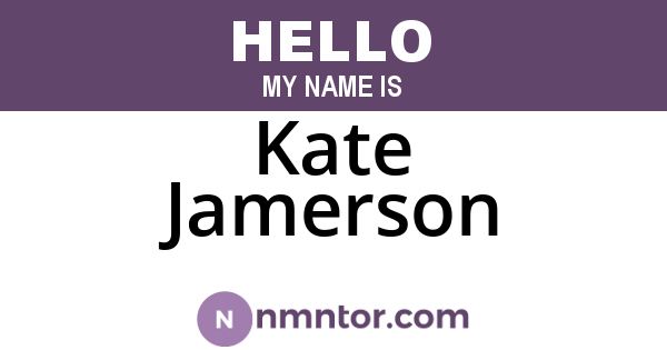 Kate Jamerson