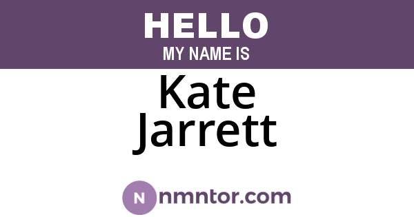 Kate Jarrett