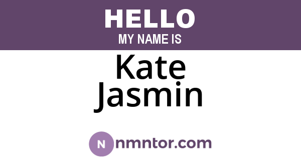 Kate Jasmin