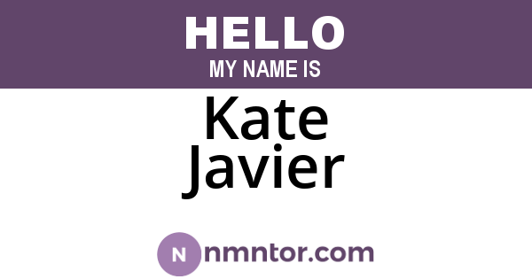 Kate Javier