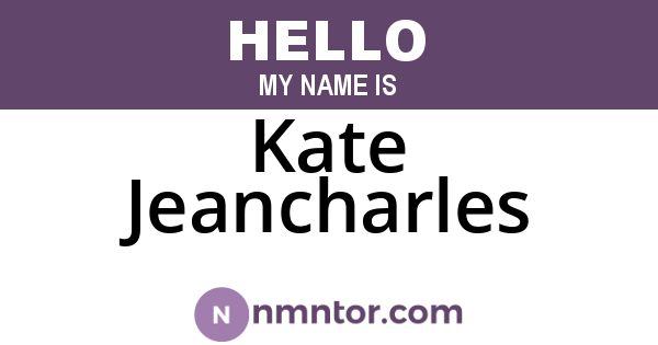 Kate Jeancharles