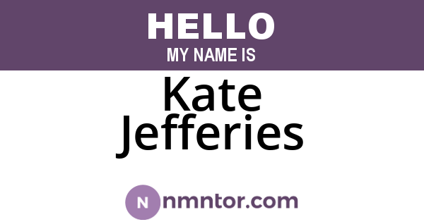 Kate Jefferies