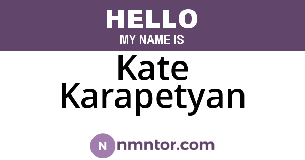Kate Karapetyan