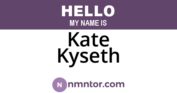 Kate Kyseth