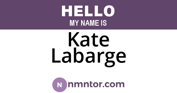 Kate Labarge