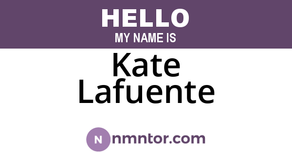 Kate Lafuente