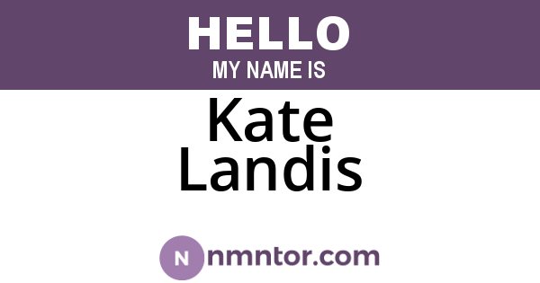 Kate Landis