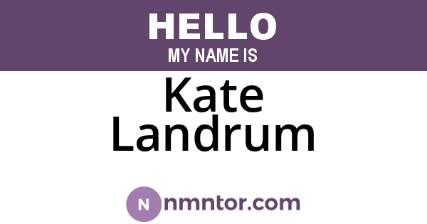 Kate Landrum