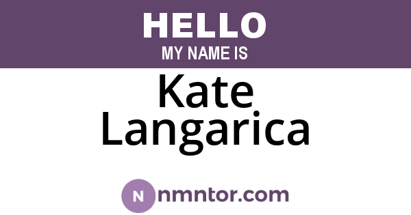 Kate Langarica