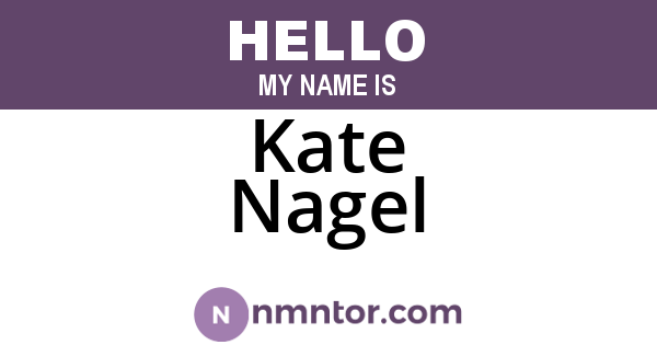 Kate Nagel