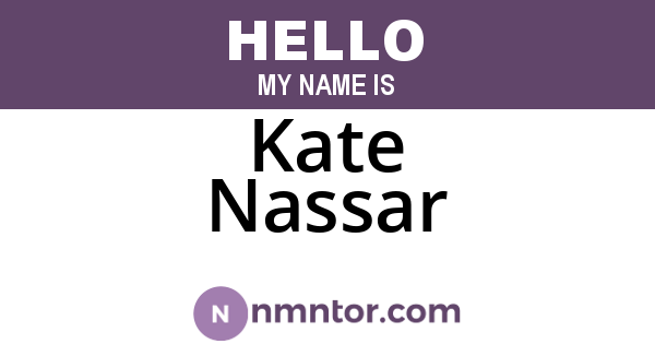 Kate Nassar