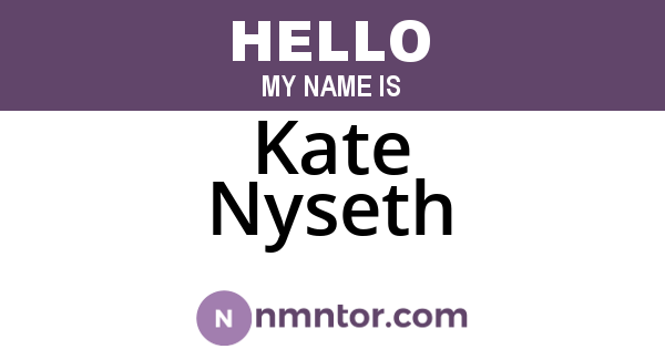 Kate Nyseth
