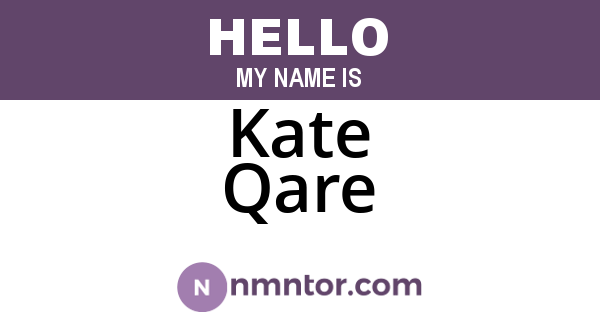 Kate Qare