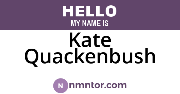 Kate Quackenbush