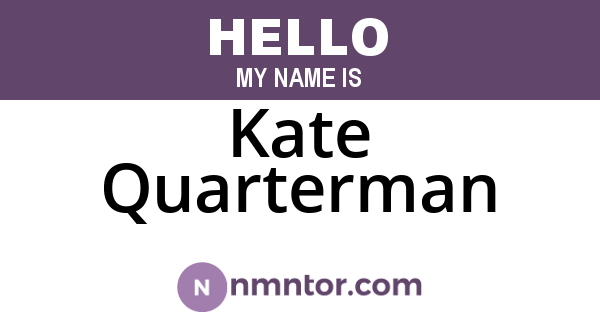 Kate Quarterman