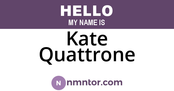 Kate Quattrone