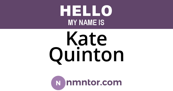 Kate Quinton
