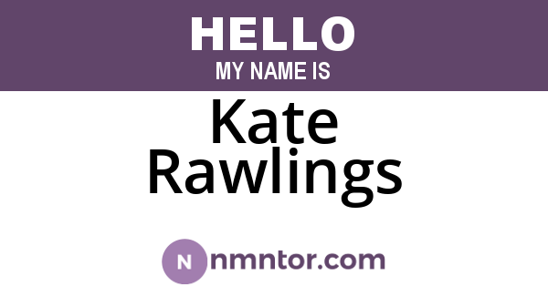 Kate Rawlings
