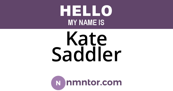 Kate Saddler