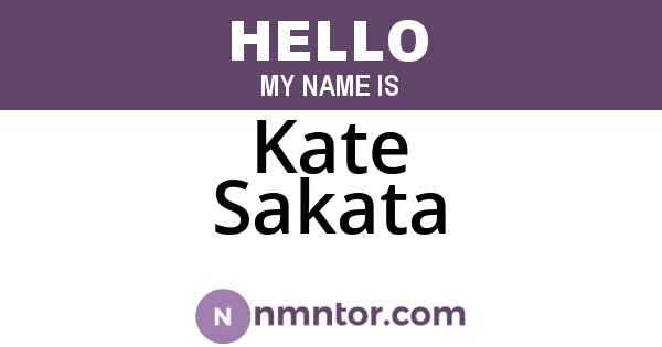 Kate Sakata