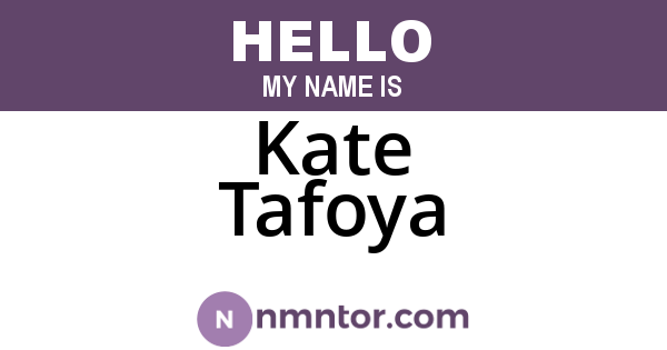 Kate Tafoya