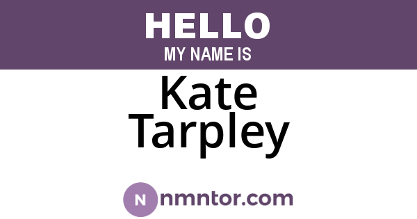 Kate Tarpley